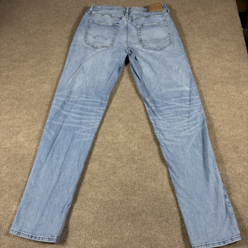 American Eagle AirFlex+ Jeans Mens 32x34 Light Wash Straight Stretch Denim